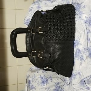 XL Black Satchel Overnight Bag
